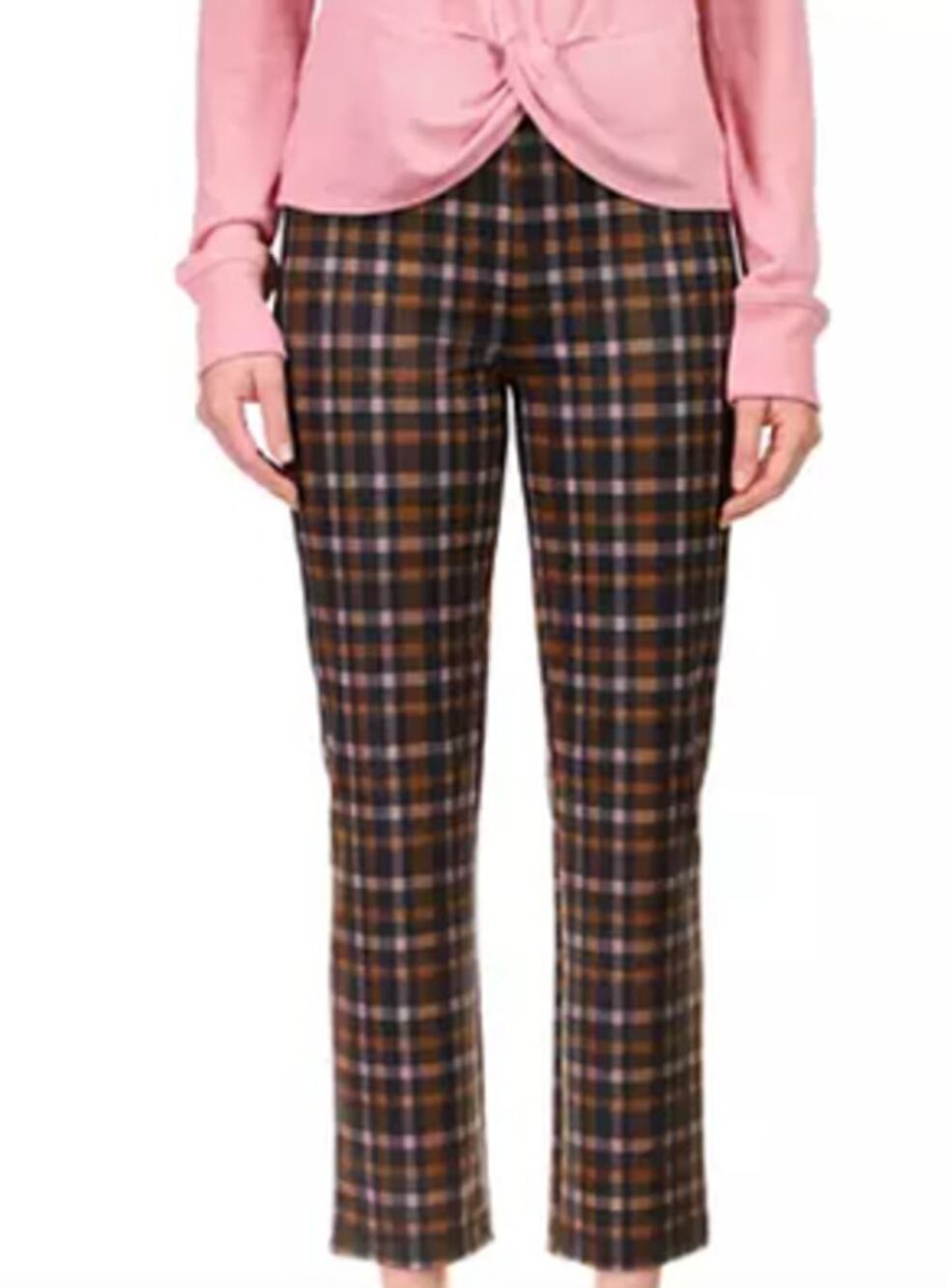 Sanctuary Women's Tan & Black Checkered Wide Leg Pants, Size Medium